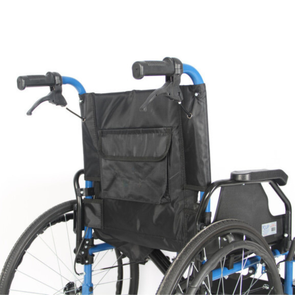 Blue Deluxe Steel Wheelchair | 140Kg Weight Capacity